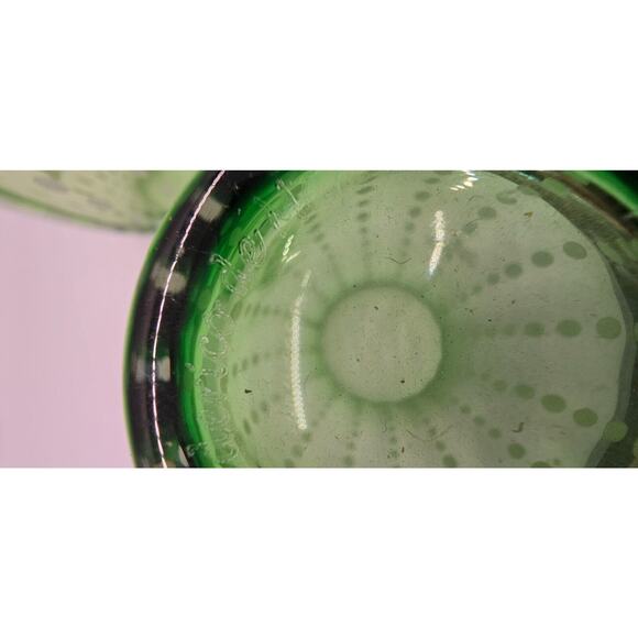 Zafferano Perle Art Glass Beverage Glass Tumbler British Green signed‎ Set of 2 - Picture 7 of 8